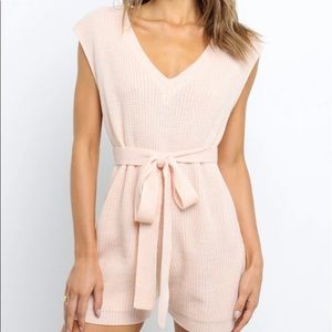 NWT peach petal & pup knit romper